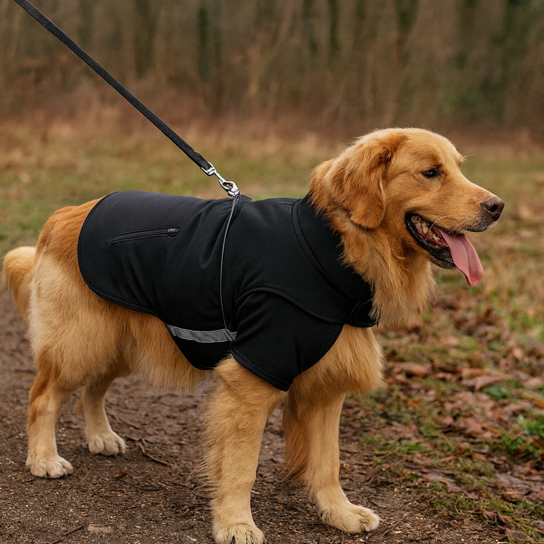 Black Waterproof Dog Coat