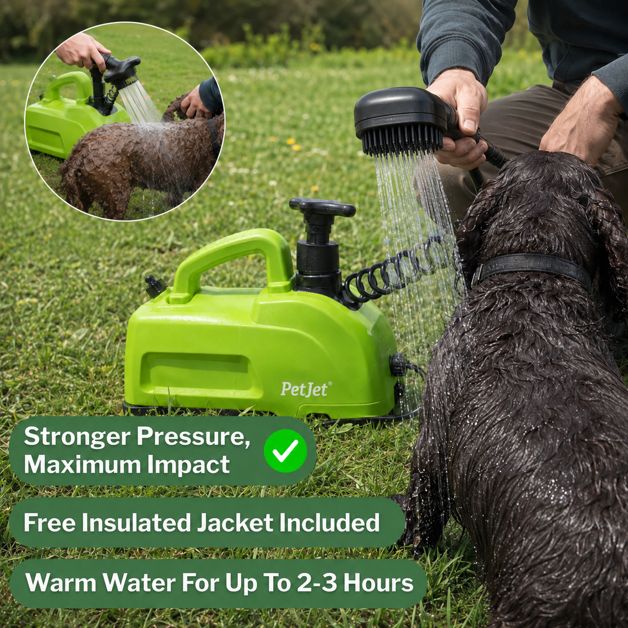 NEW - 8 Liter Portable Tank Dog Washer (Ex Demo)