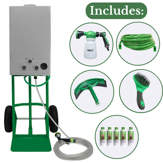 Premium Gas Hot Horse Shower Kit | Portable 18L