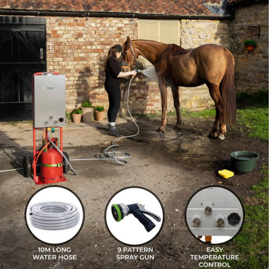 PetJet Gas Horse Portable Hot Wash Shower | 18L