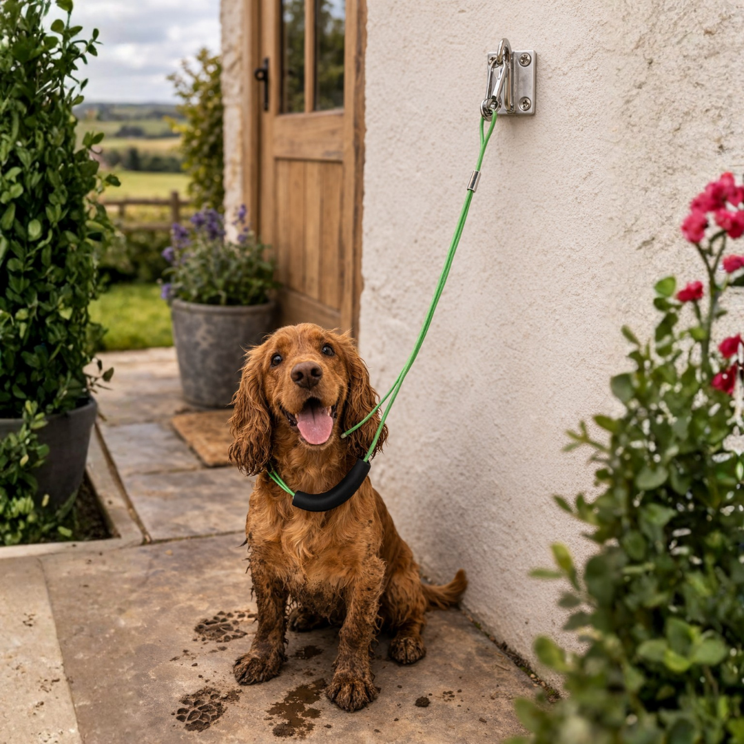 Outdoor Dog Lead & Wall Mount