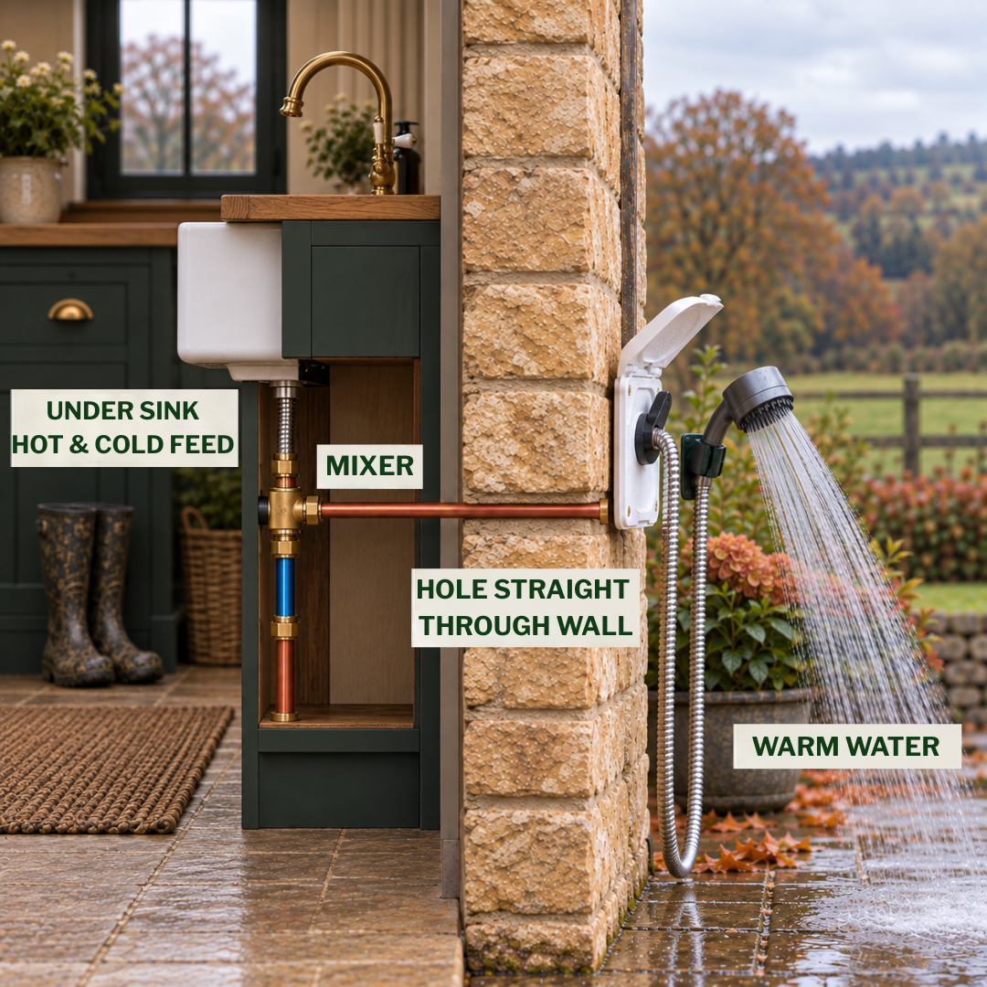 PetJet Outdoor-Wanddusche für Zuhause