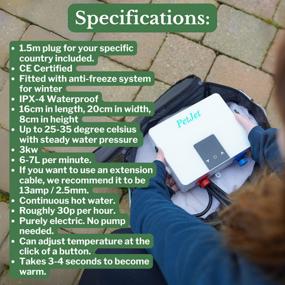 CampJet Warm Shower Mini Plug In - 3kw